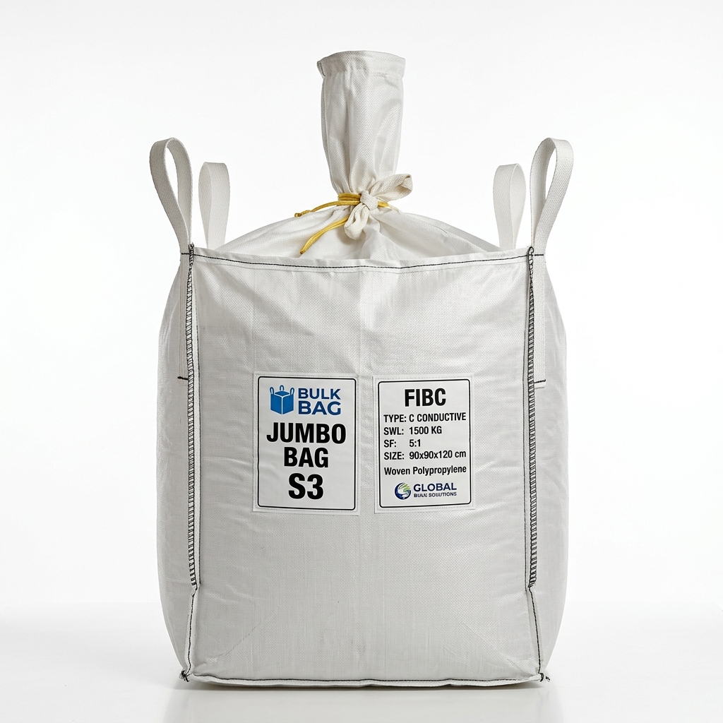 S3 FIBC Jumbo Bag – Top Filling Spout Bottom Closed